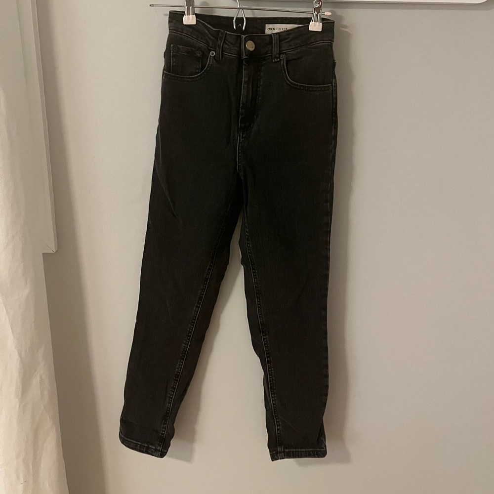 Asos denim black jeans high waisted